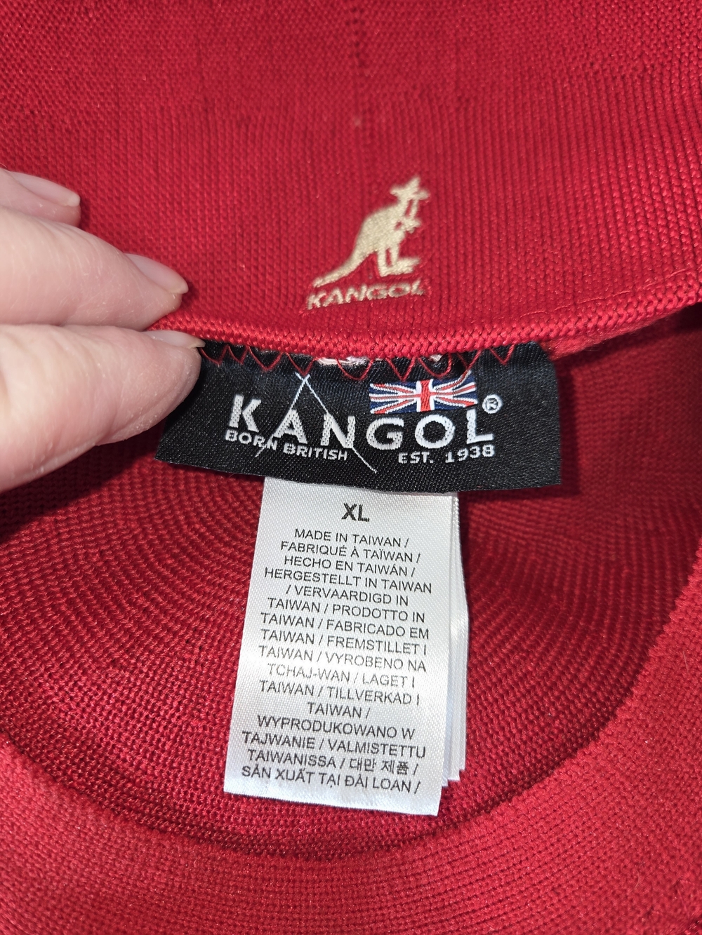 Kangol Y2k Men’s Bright Red Beret Hat. Size XL